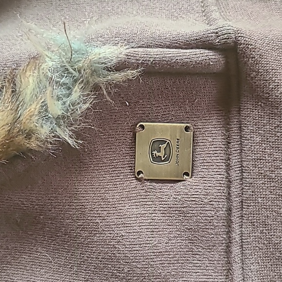 John Deere Womans zip up sweater XL - Picture 2 of 6